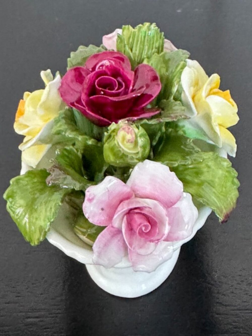 Aynsley Fine English Bone China 'June Rose' Collectible, Hand Modeled/Painted - Picture 4 of 6